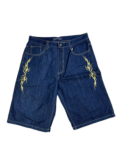 Vintage Y2k Paco Jeans Tiger Embroidery Jorts