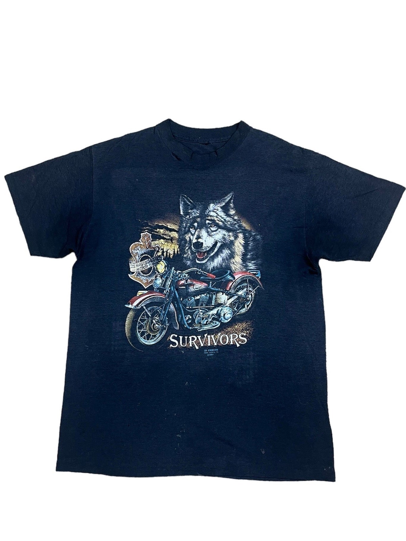 Vintage 90's Harley Davidson Wolf Single Stitch Shirt