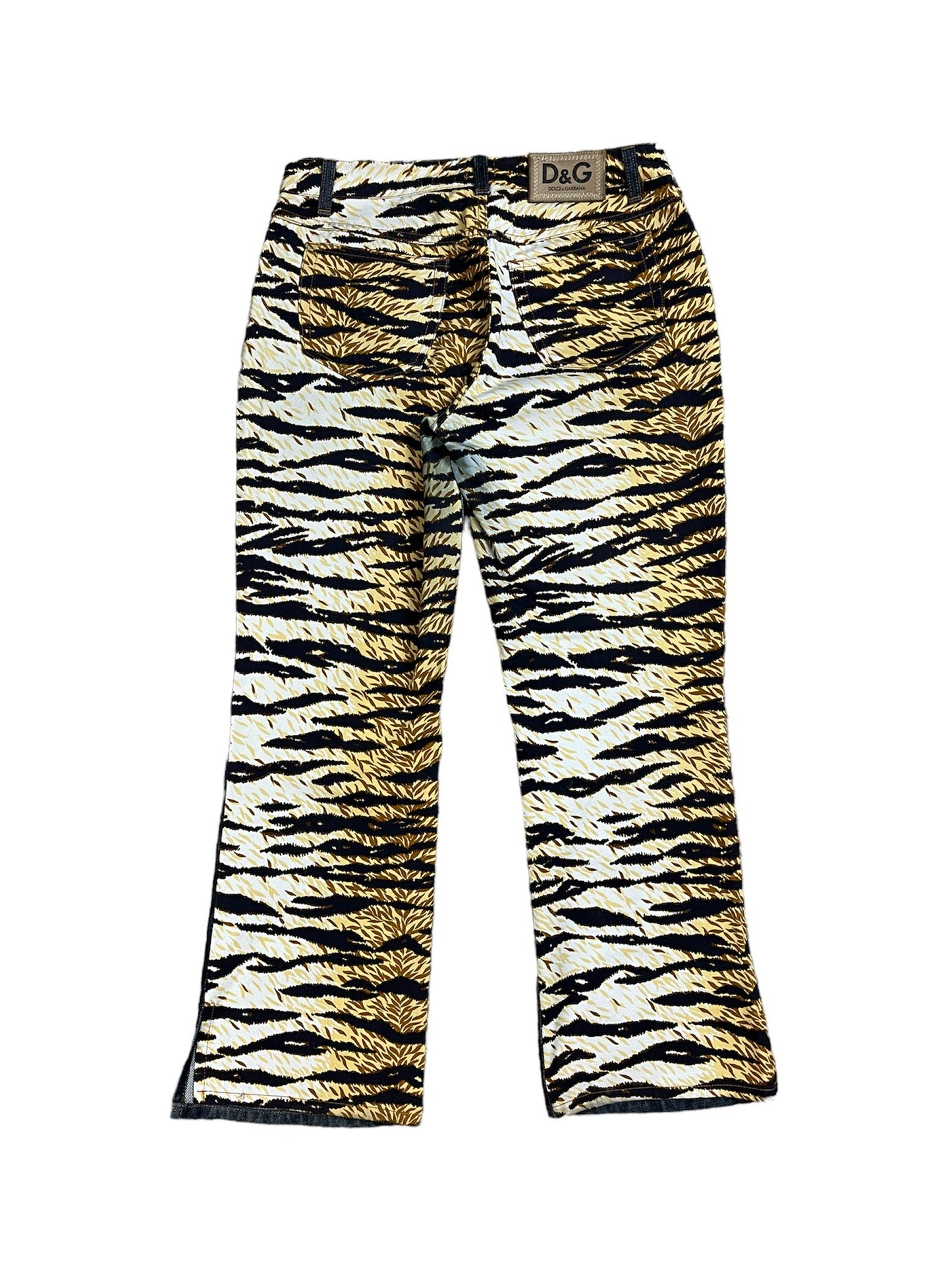 Dolce & Gabbana Cheetah Flare Pants Made In Italy