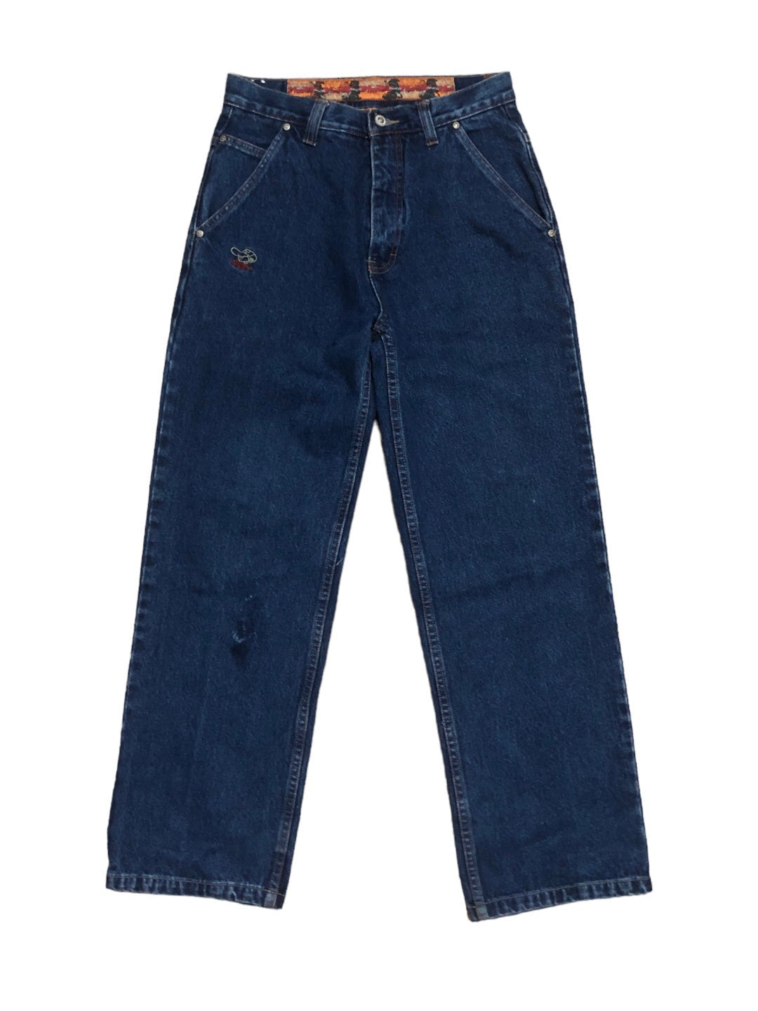 Y2K Paco Jeans Bulldog On Chains Embroidery Baggy Pants