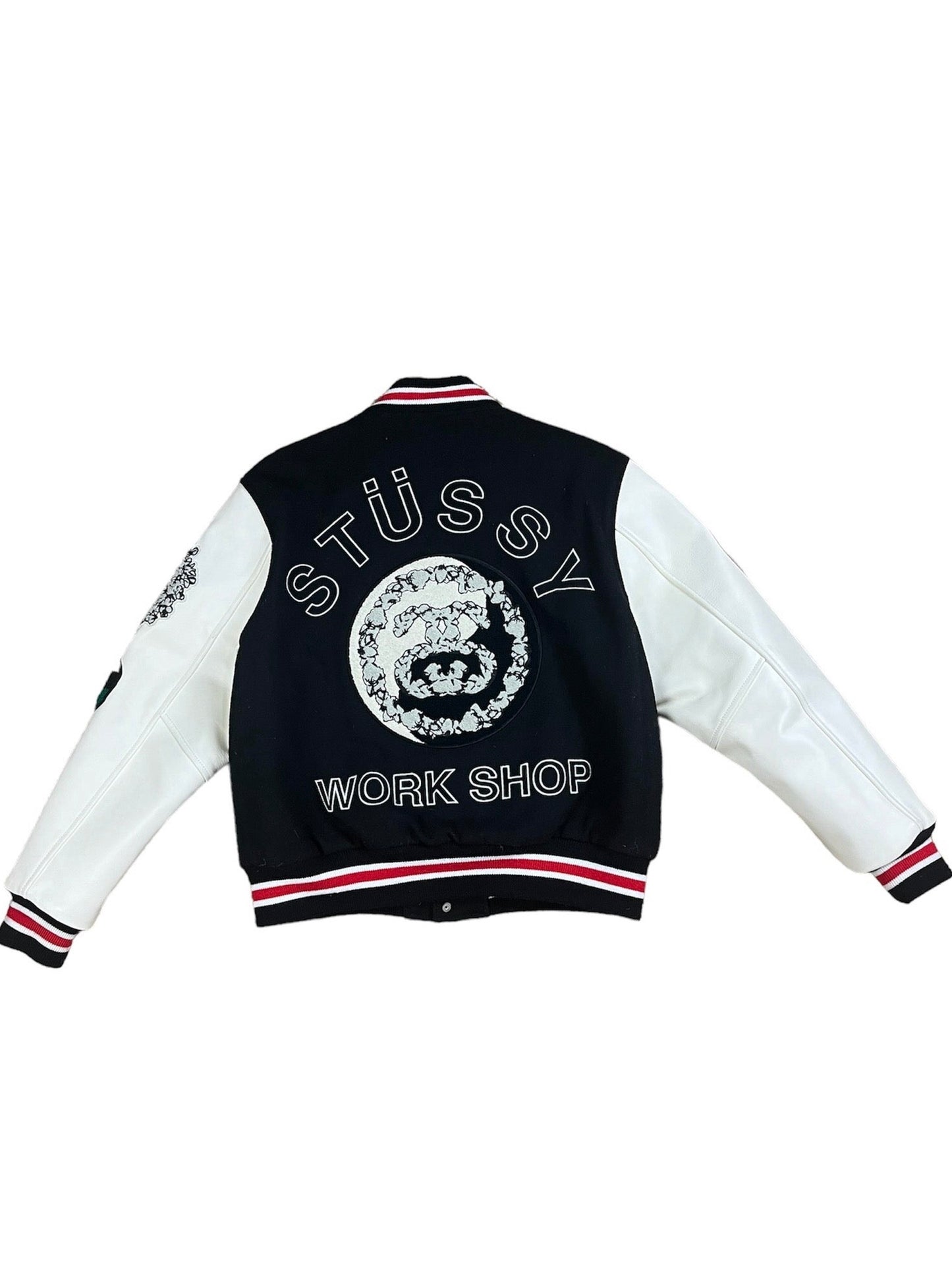 Stussy Denim Tribe Tears Legacy Varsity Jacket