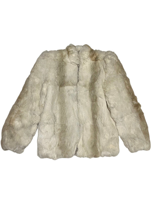 Vintage Rabbit Zip Up Fur Coat