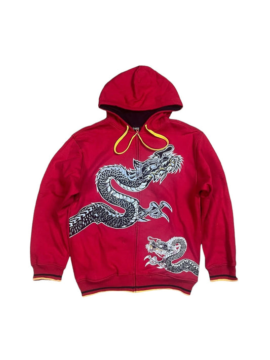 Vintage Y2K Rare Paco Jeans Dragon Full Zip Up Hoodie