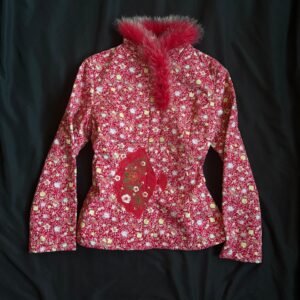 Floral Jacket With Faux Fur