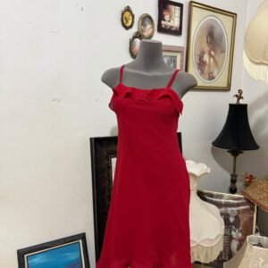 Vintage Plum Red Midi Dress