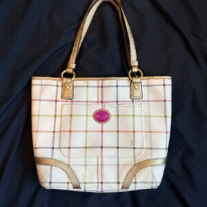 Coach Heritage Tattersall Signature Plaid Tote