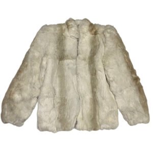 Vintage Rabbit Zip Up Fur Coat