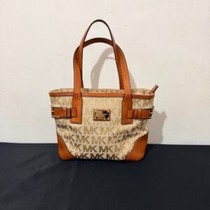 MK Canvas With Leather Trim