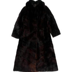 Vintage Mink Diagonal Design Fur Coat