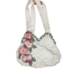 Handmade Crochet Floral Shoulder Bag
