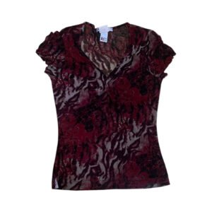 Vintage La Belle Floral Mesh Top