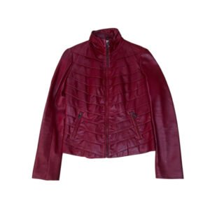 Neiman Marcus Pleated Leather Jacket