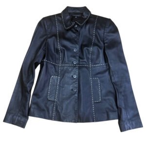 David Meister Black Leather Jacket