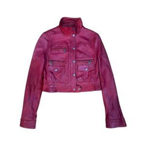 Stradivarius Red Biker Jacket