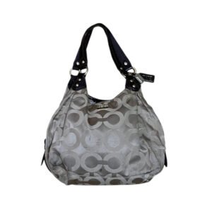 Coach Madison 14305 Signature Op Art Brown Sateen Maggie Bag