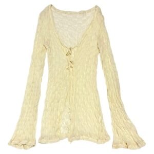 Cardigan Tie Flare Long Sleeves